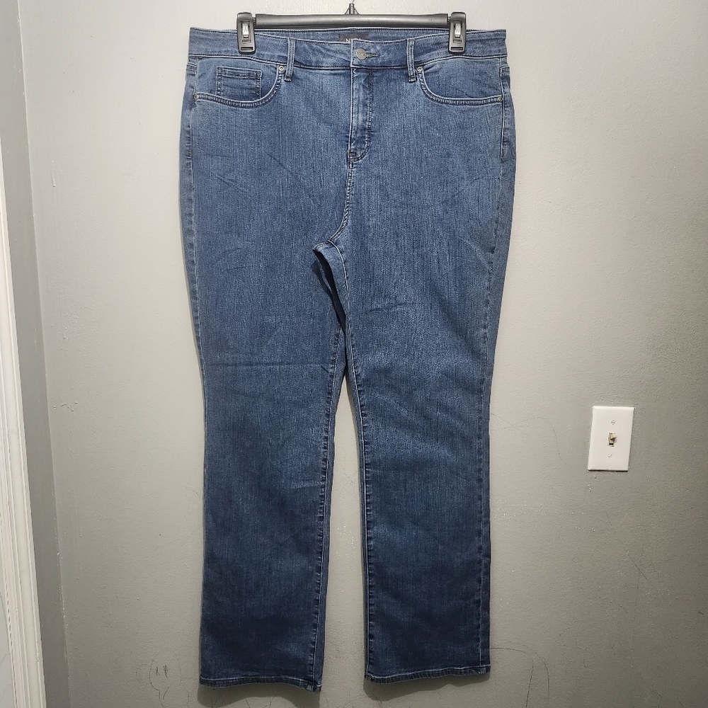 NYDJ Women's Marilyn Straight Blue Jens Size 18
